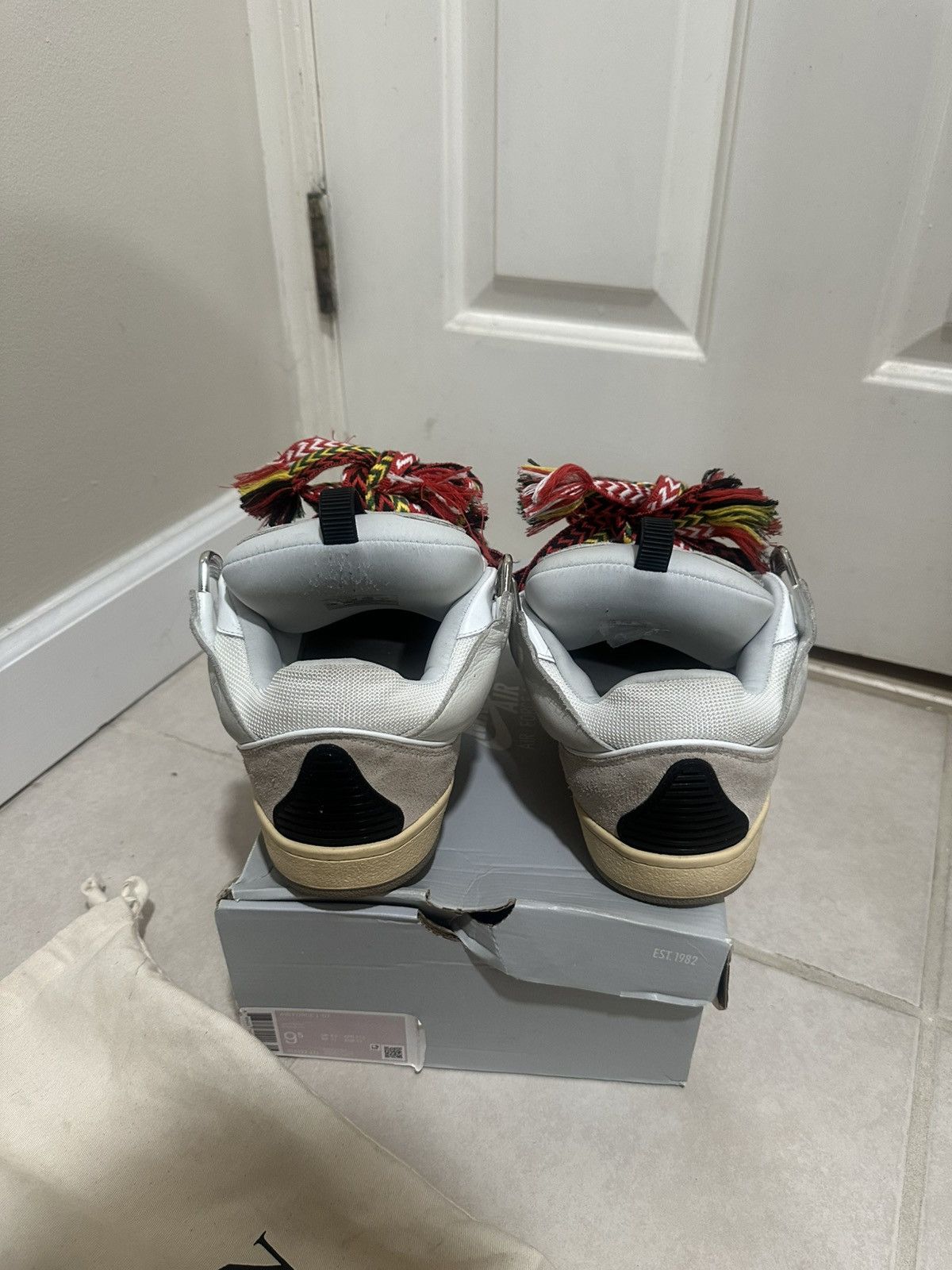Lanvin Lanvin White Leather Curb Sneakers Size US 10 / EU 43 - 6 Thumbnail