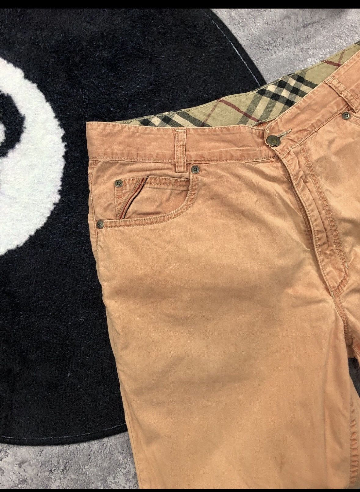 Burberry BURBERRY Vintage Streetwear Luxury Orange Pants Y2k Woman's Size 29" - 5 Thumbnail