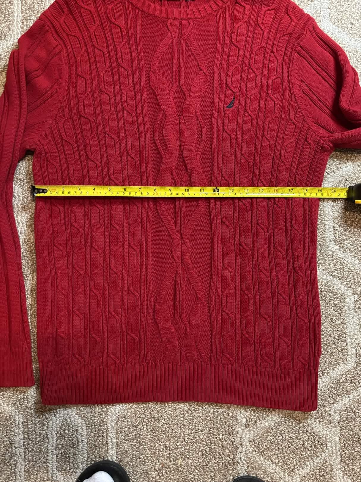 Nautica Nautica Red Cable Knit Sweater Size US S / EU 44-46 / 1 - 5 Thumbnail