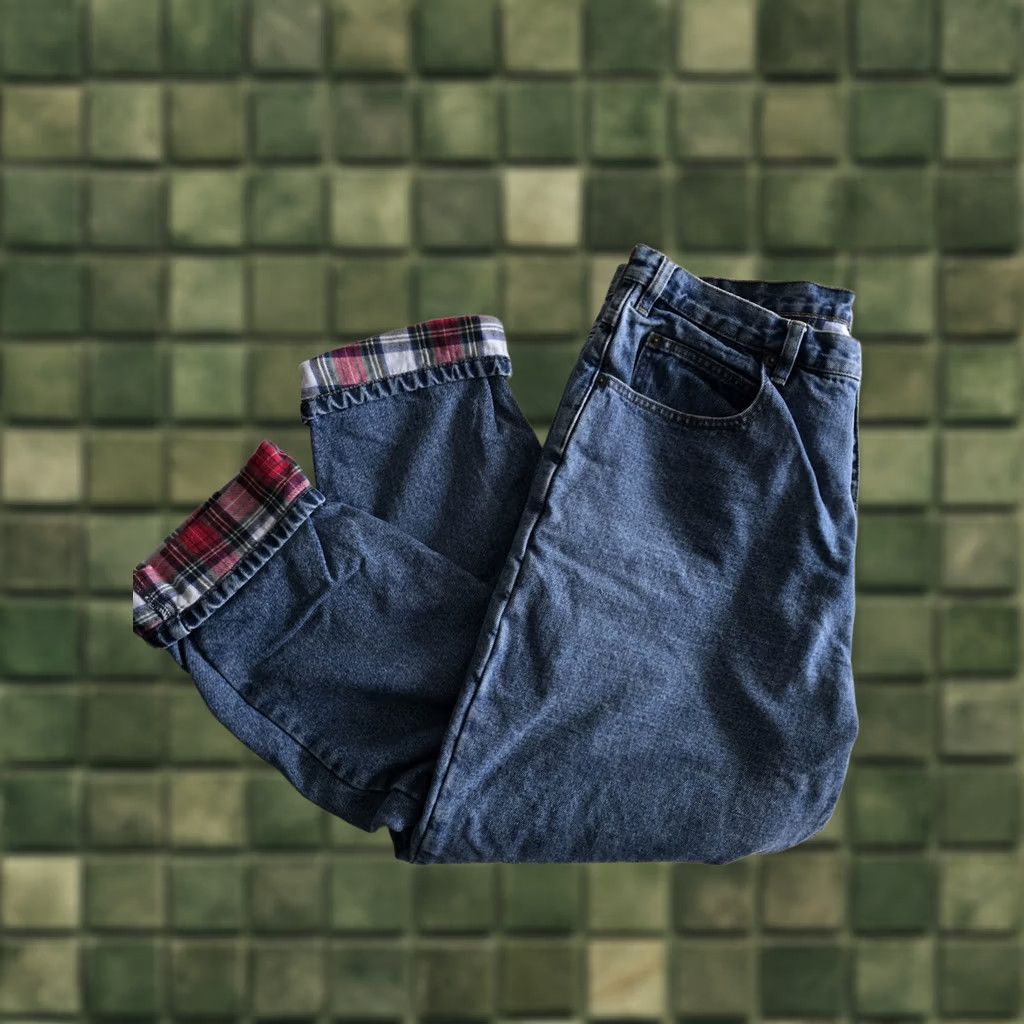 Vintage VINTAGE Guide Gear Flannel Lined Mom Jeans Womens 20W Plus Size High Rise 36x30 1990s Cotton Nature Girl Mens/Womens Size 42" / US 20 - 1 Thumbnail