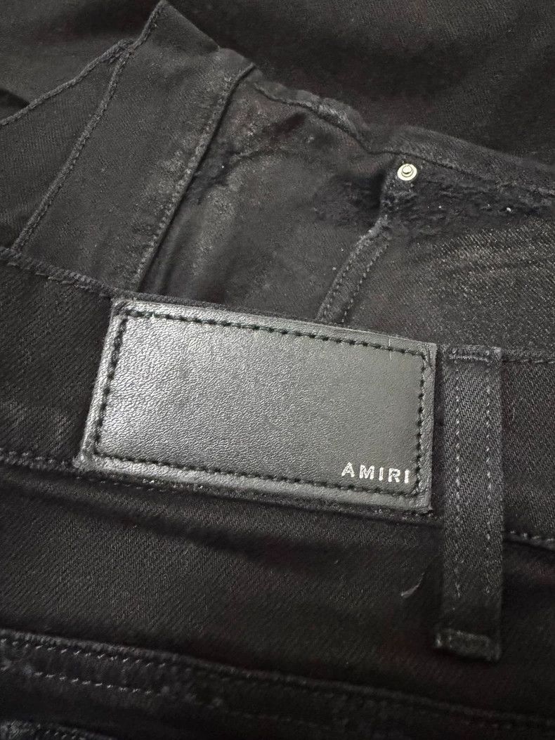 Amiri Amiri 16ss gold pink mx1 leather black jeans 2501-Nextarrow Size US 30 / EU 46 - 6 Thumbnail