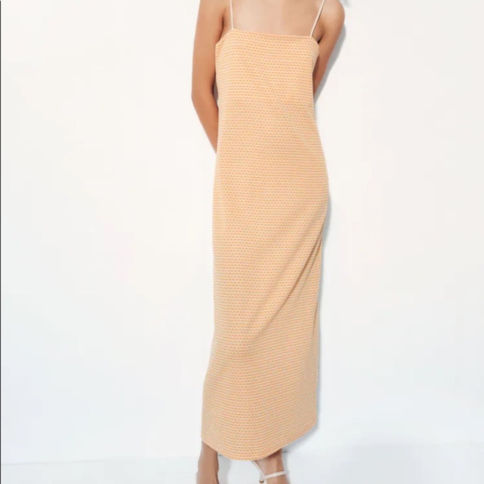 Zara ZARA JACQUARD MIDI DRESS Size S / US 4 / IT 40 - 10 Thumbnail