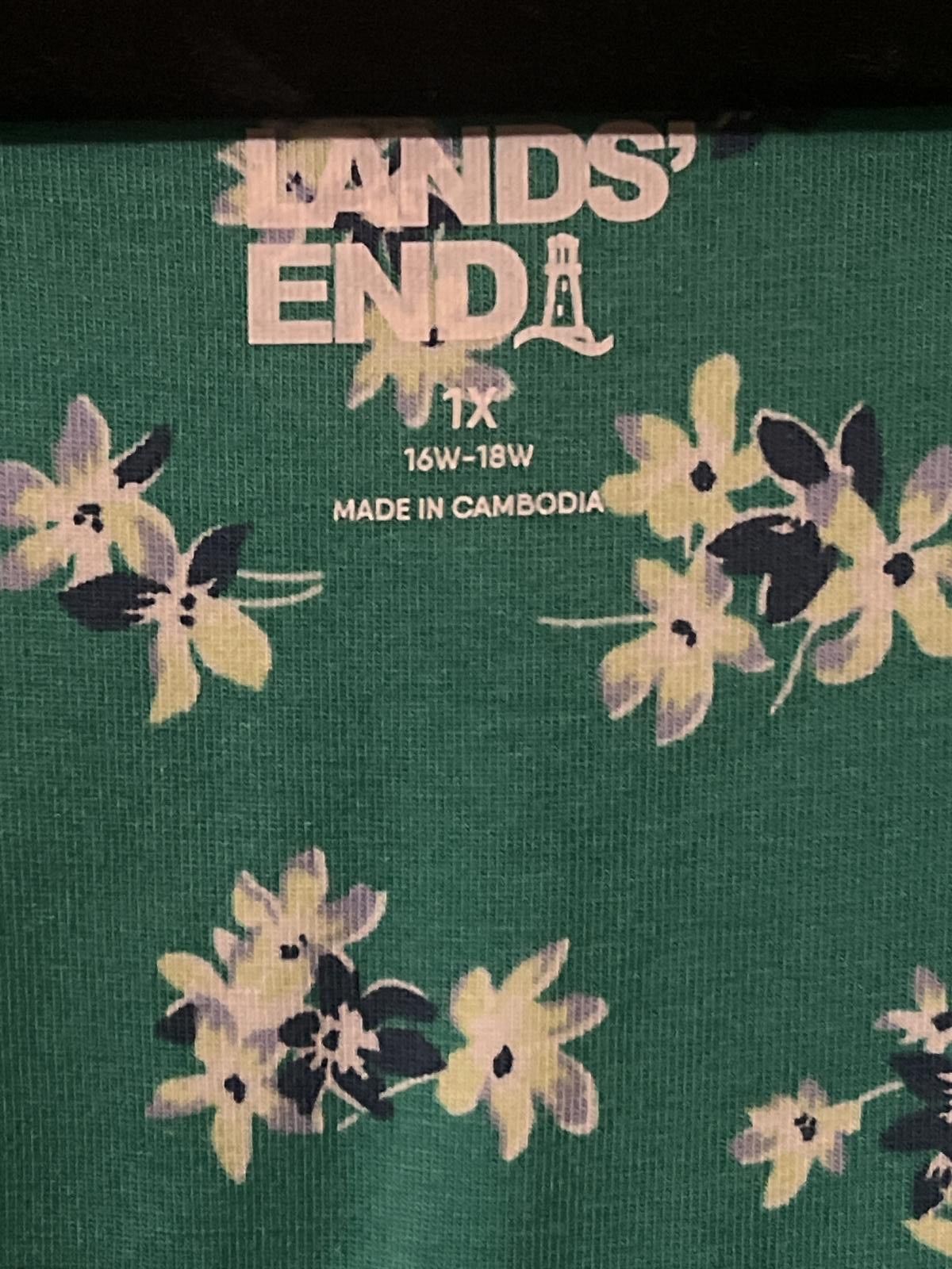 Unknown London Lands End Green Floral Sleeveless Midi Dress 1X Size XL / US 12-14 / IT 48-50 - 4 Thumbnail