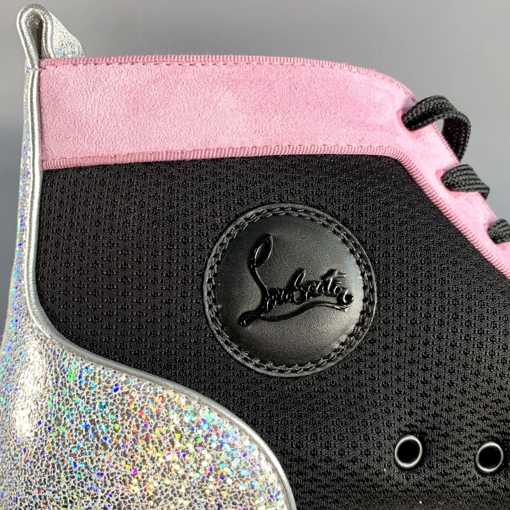 Christian Louboutin CHRISTIAN LOUBOUTIN Black Pink Mixed Materials Leather Sneakers Size 9.5 Men Size US 10 / EU 43 - 7 Thumbnail