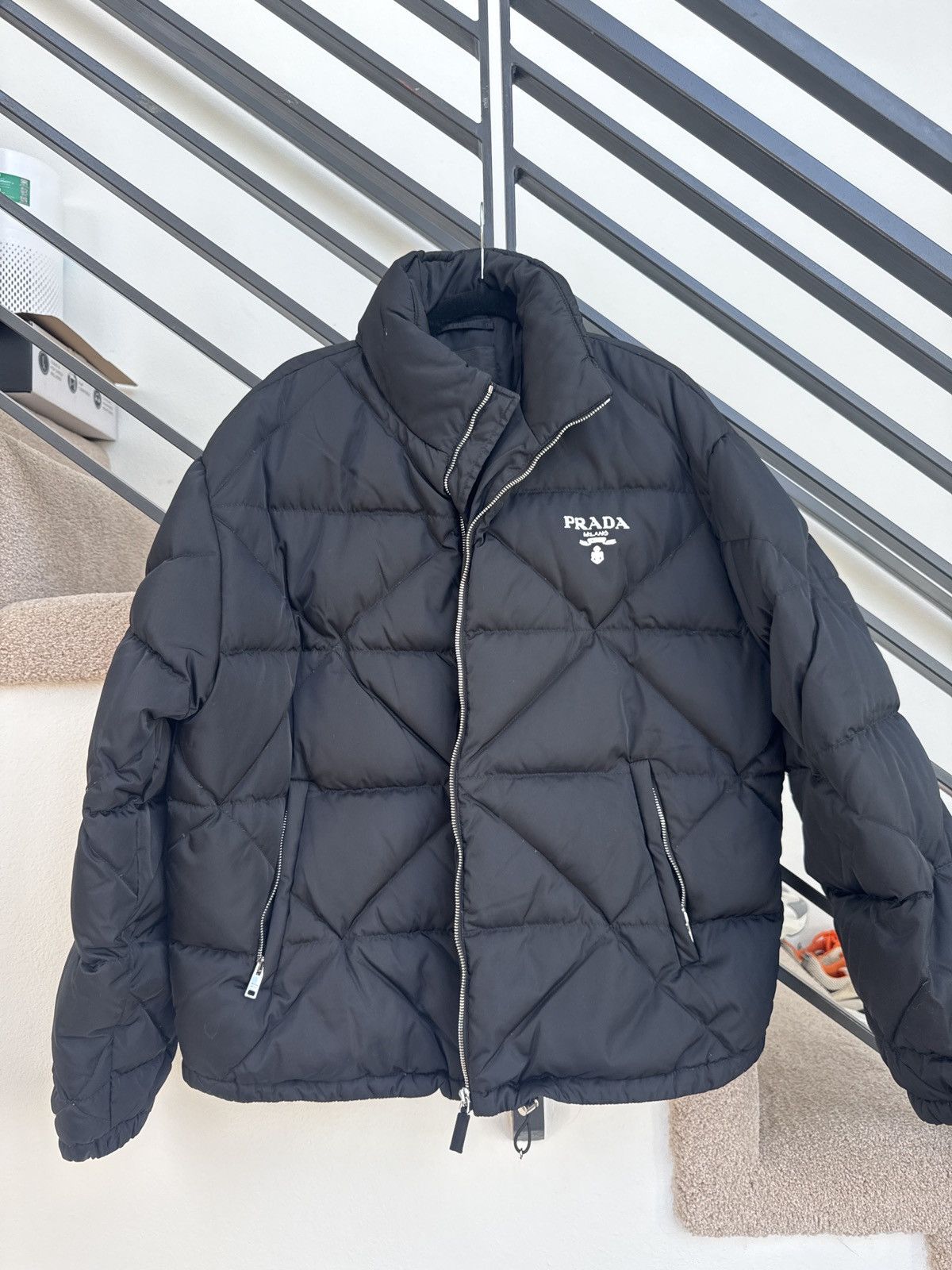 Prada Prada Sport Black Jacket – Archive Nylon Outerwear / Red Tab