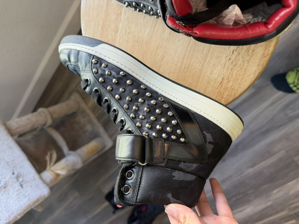 Prada Prada Sport Black Camo Leather Camo studded lace up high top Size US 9.5 / EU 42-43 - 5 Thumbnail