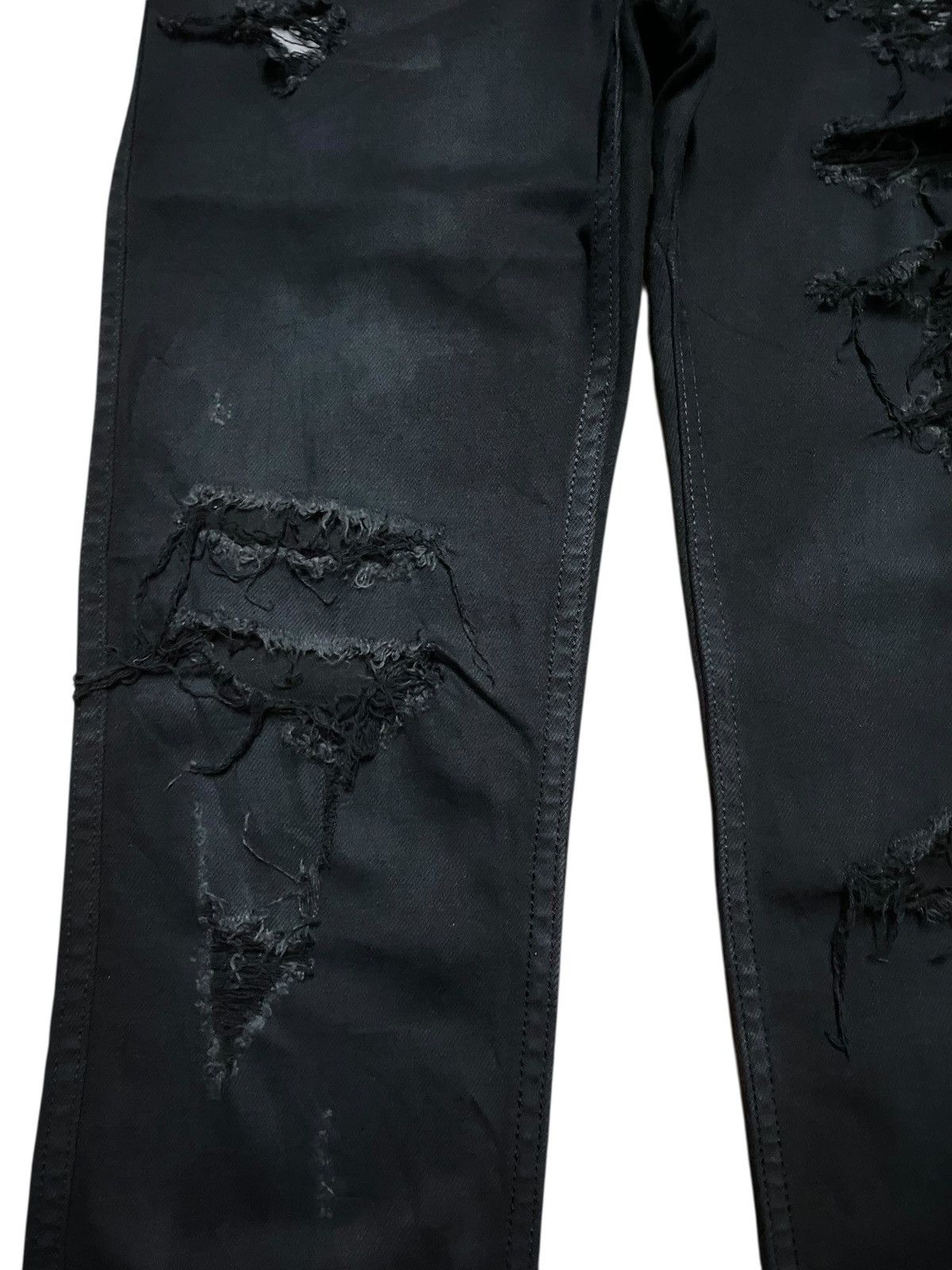 Japanese Brand Edgy Black RNA inc Ripped Ace Card Embroidery Skinny Jeans Size US 31 - 10 Thumbnail