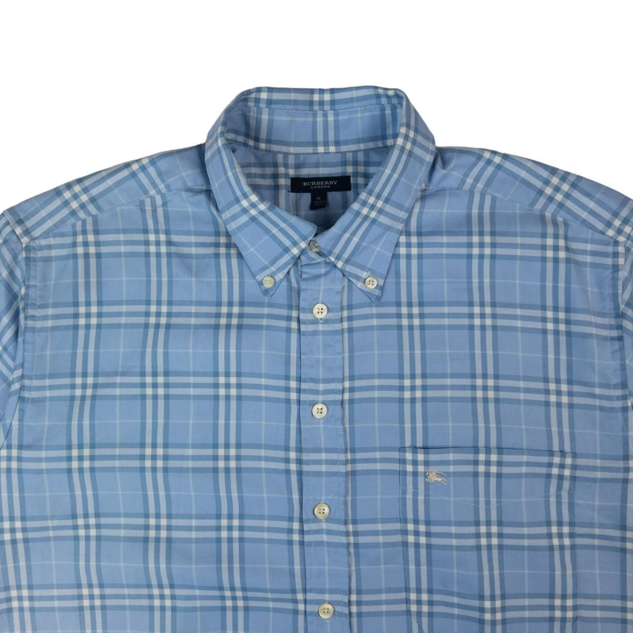 Burberry Vintage Burberry Button Up Short Sleeve Shirt Size XL Size US XL / EU 56 / 4 - 3 Thumbnail