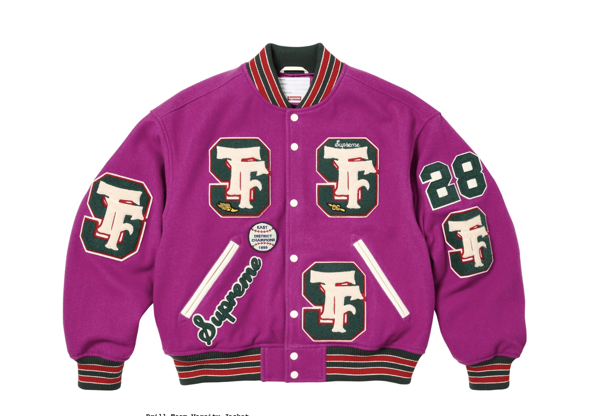 Supreme Team Varsity Jacket | Grailed