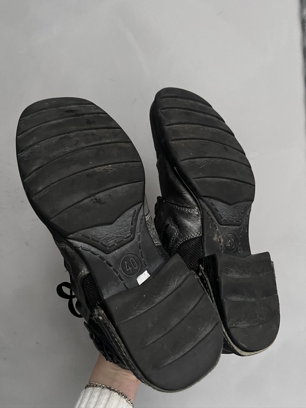 Avant garde leather ankle moto boots Replay guidi style