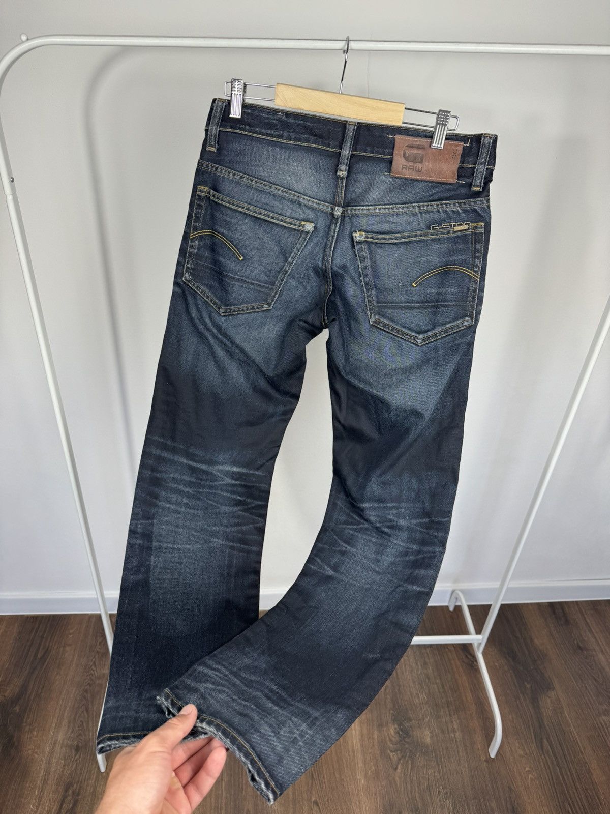 G-Star G Star Raw 3301 Low Tapered Jeans W30 L32 Denim Pants Men Size US 30 / EU 46 - 5 Thumbnail