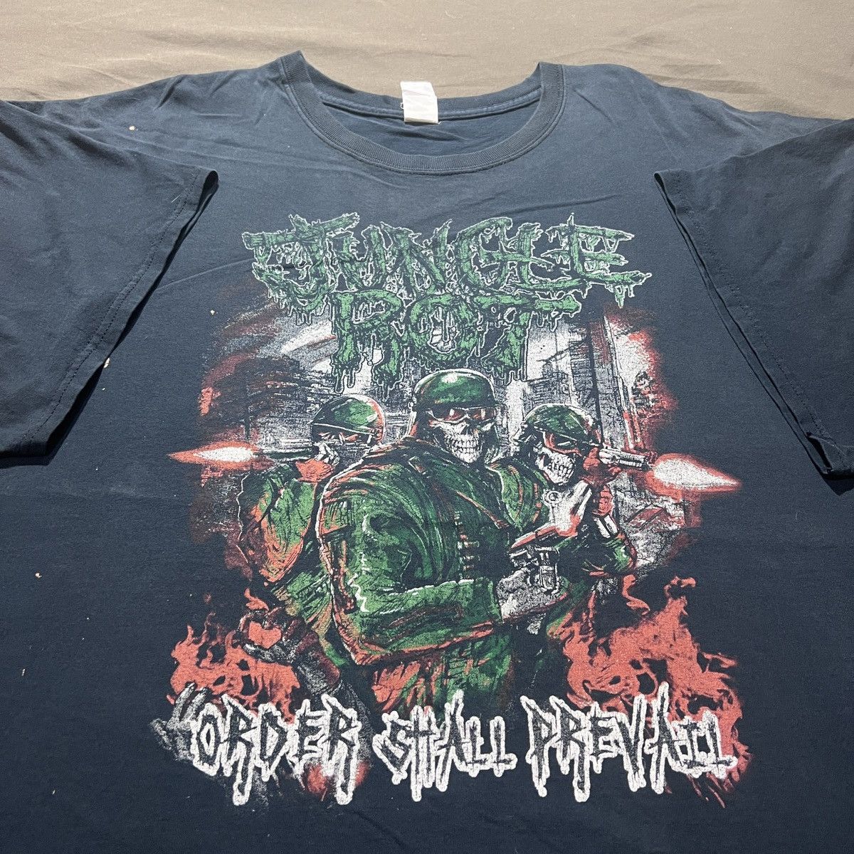Band Tees Vintage Y2K Jungle Rot Tee 3XL Faded Oversized Death metal Size US XXL / EU 58 / 5 - 5 Thumbnail