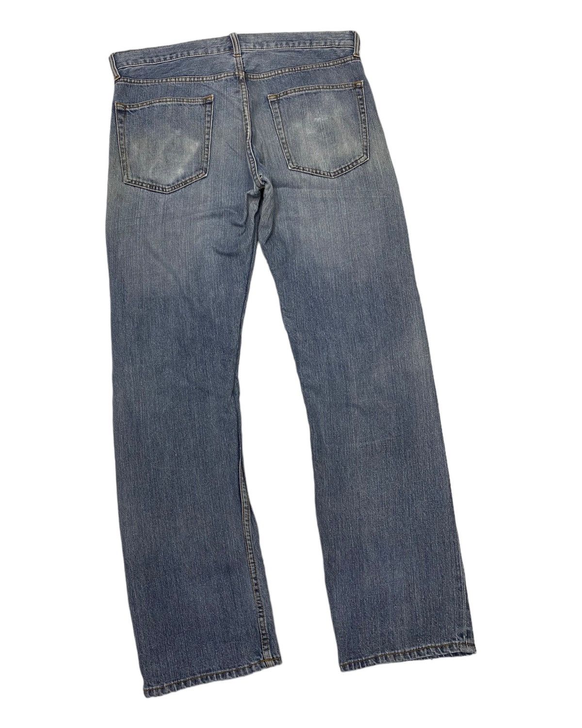 Beauty Beast 🔥DISTRESSED DENIM JEANS RARE SAGRES CRAZY SEW Size US 35 - 5 Thumbnail