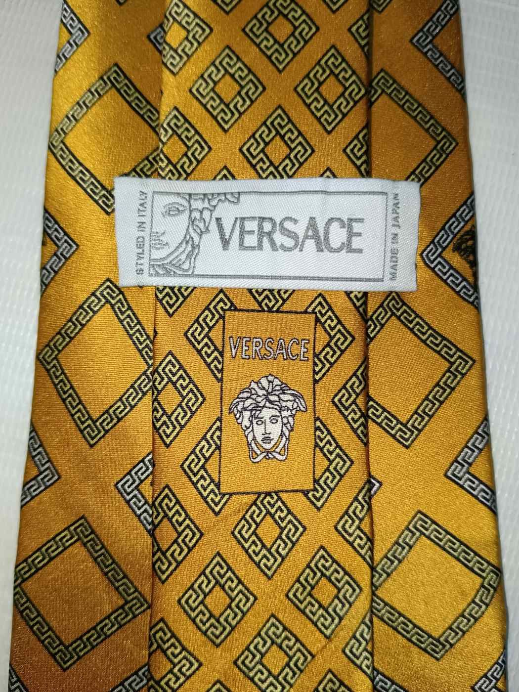 Versace × Vintage Gianni Versace Medusa Gold Tie Size ONE SIZE - 2 Thumbnail