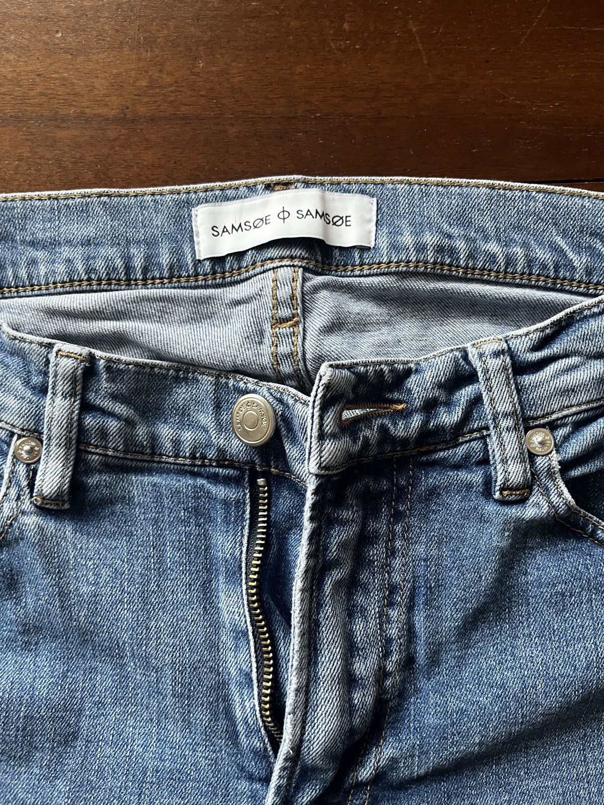 image of Stefan Skinny Jeans Samsoe Samsoe in Blue, Men's (Size 32)