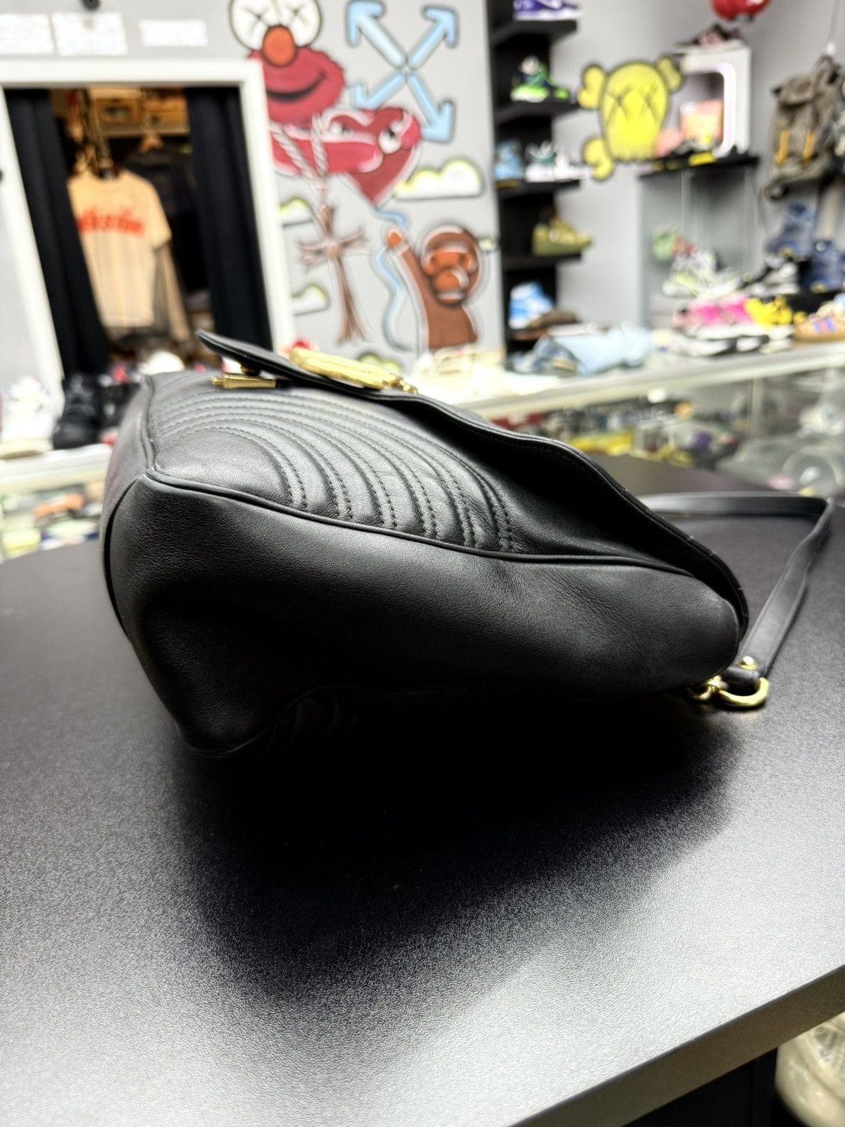 Gucci Gucci Matelasse GG Marmont Flap Bag Matelasse Leather LARGE Size ONE SIZE - 5 Thumbnail