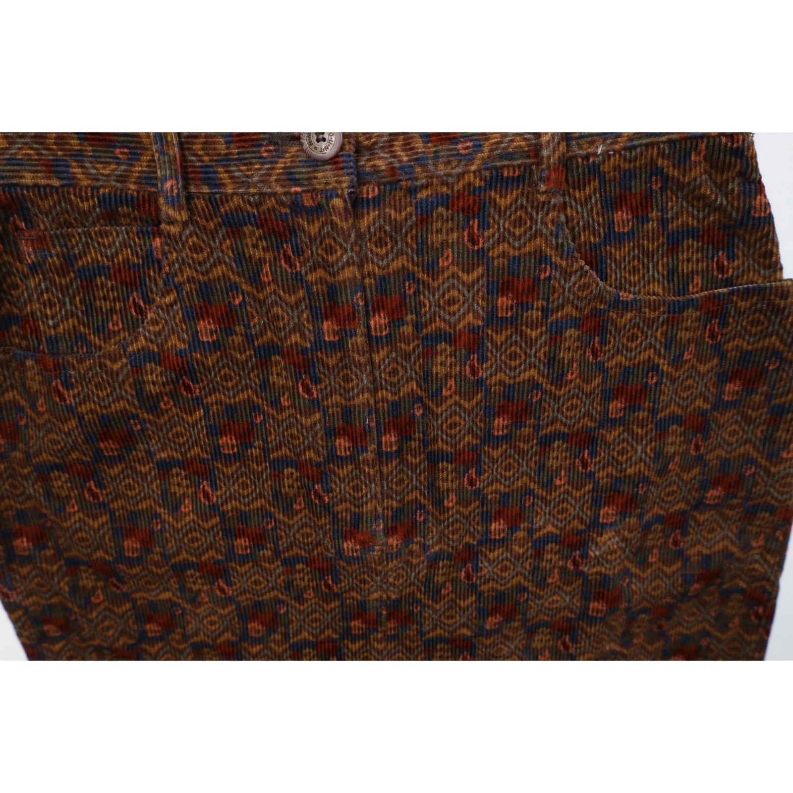Vintage Vintage 90s Streetwear Rainbow Paisley Corduroy Skirt Size 26" / US 2 / IT 38 - 5 Thumbnail