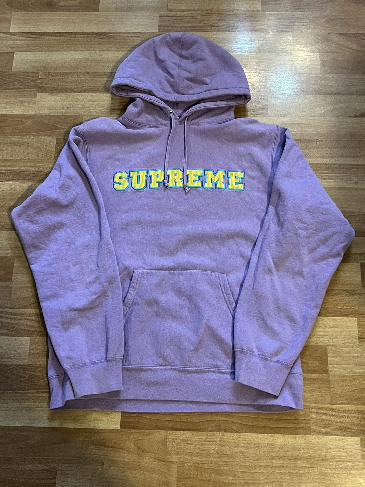 Supreme Supreme cord collegiate hoodie sweatshirt purple Grailed