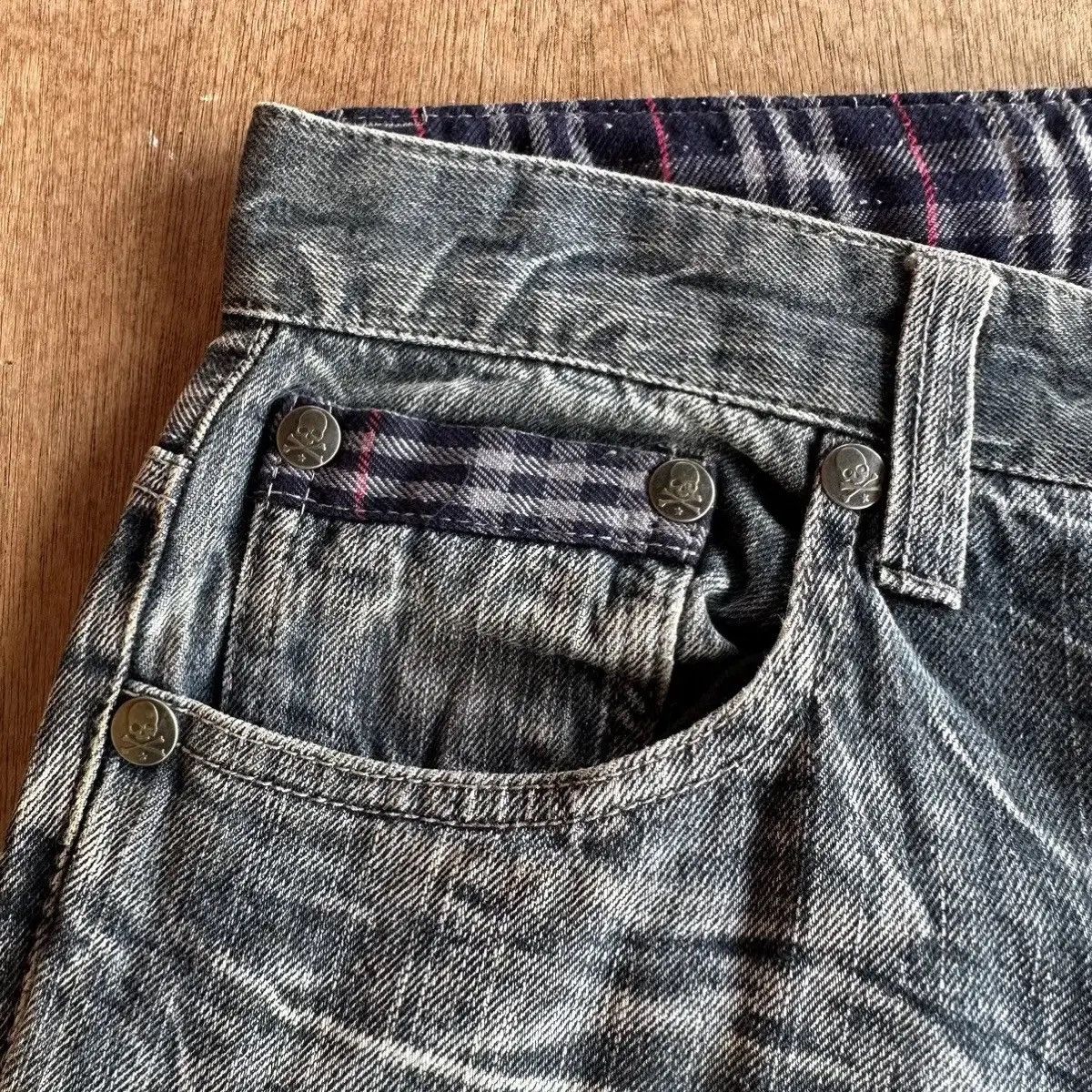 Seditionaries SICKS🔥MILD LIFE “SKULL BONES” Jeans Japan Plaid Denim Pants Size US 32 / EU 48 - 8 Thumbnail