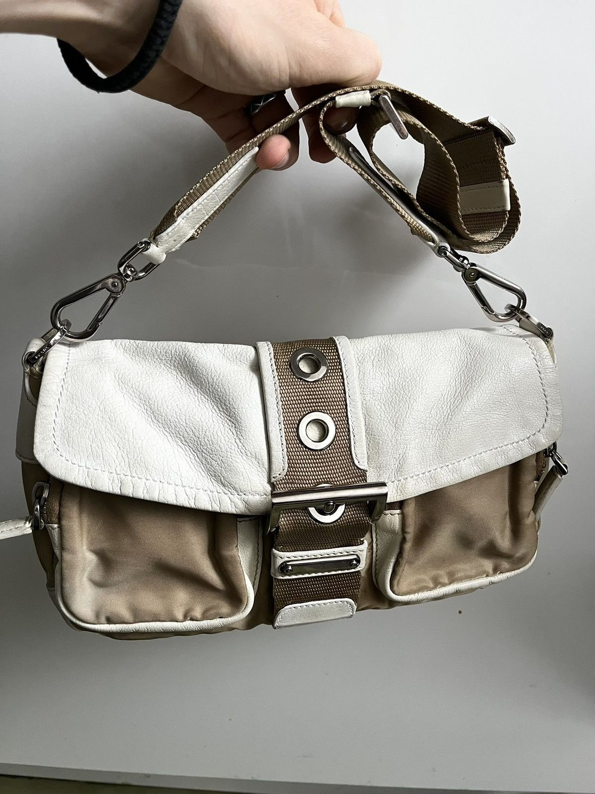Prada 2004 Prada Pocket Flap Nylon / Canvas Shoulder Bag Size ONE SIZE - 1 Thumbnail