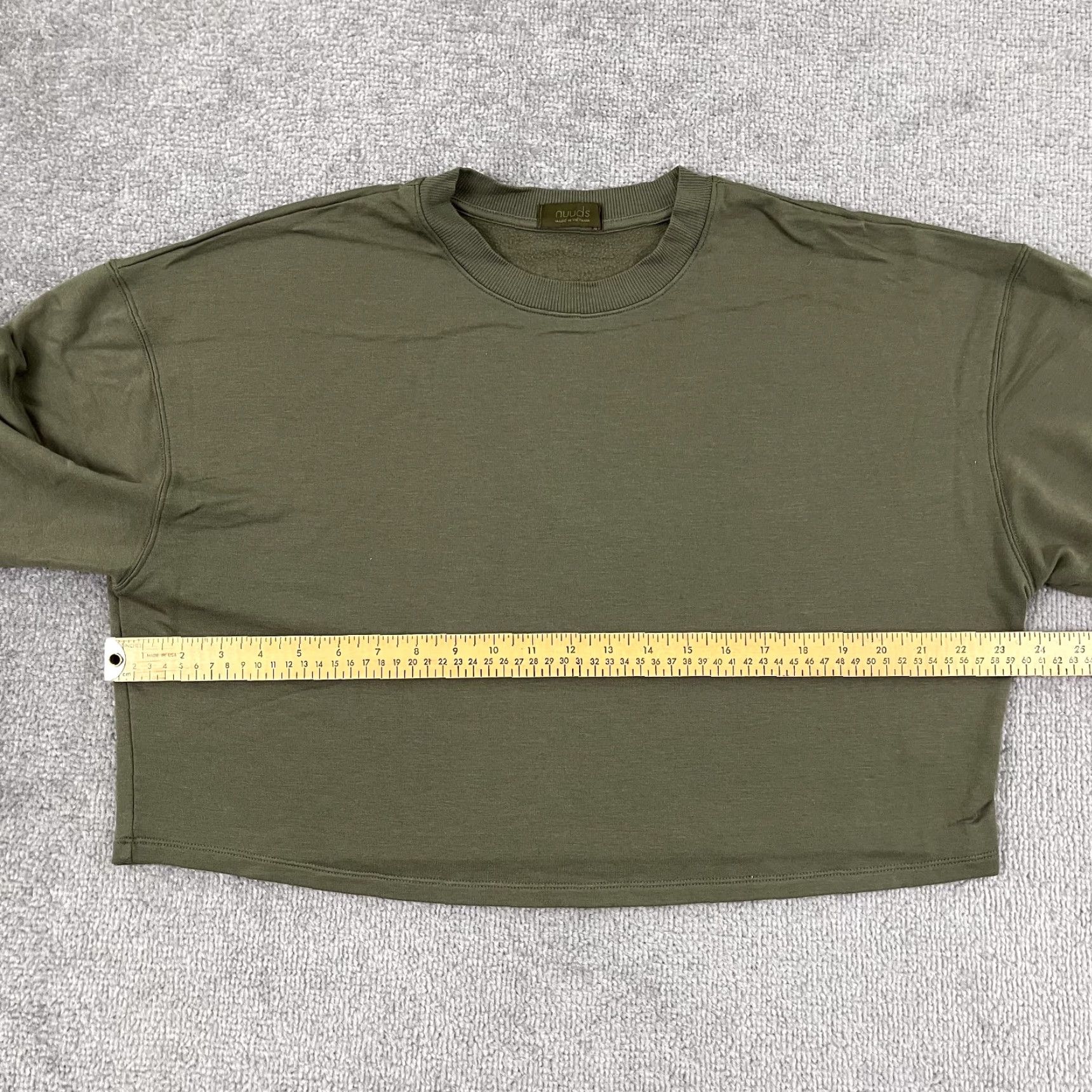 Vintage VINTAGE Nuuds Women's Cropped Sweatshirt Pullover Athletic Lounge All Seasons Green Small Size S / US 4 / IT 40 - 5 Thumbnail