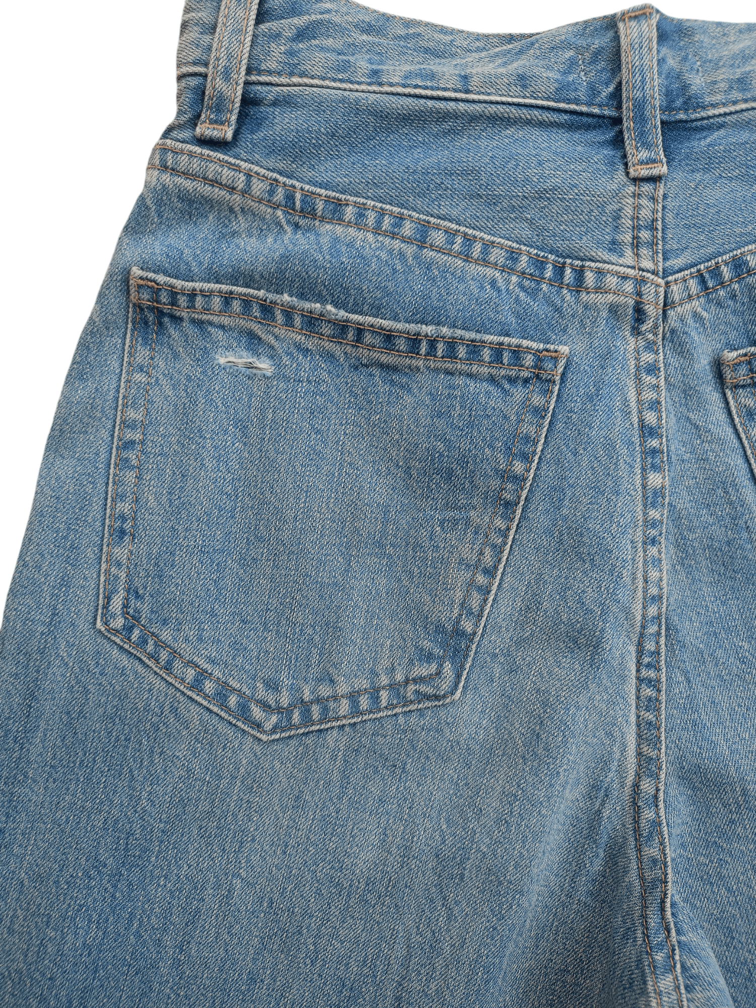 Kaihara Denim × Uniqlo × Vintage UNIQLO Cropped Distressed Relaxed Tapered Streetwear Denim Size 22" - 21 Thumbnail