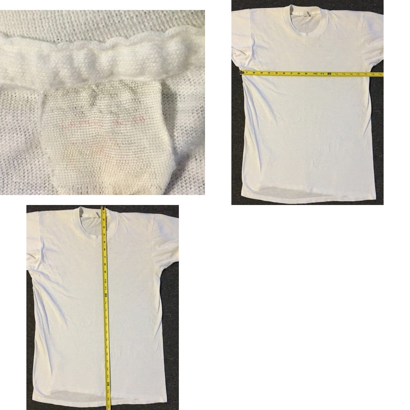 Fruit Of The Loom VINTAGE Fruit of the Loom Shirt S USA Single Stitch 80s 90s Biker Grunge Punk Surf Skate White Men's Small Slim FOTL Size US S / EU 44-46 / 1 - 9 Thumbnail