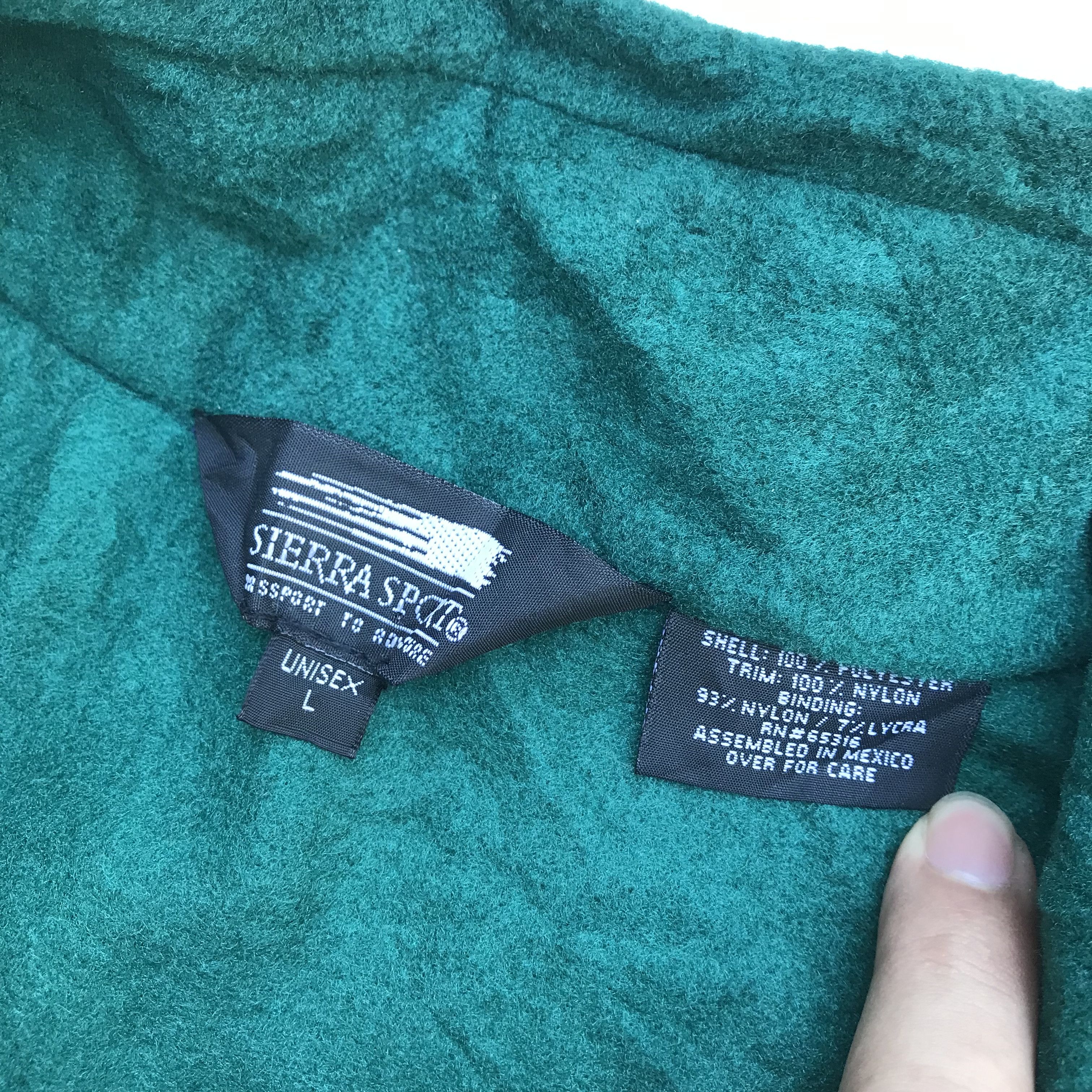 Sierra Vintage Sierra Sport Design Green Polar Fleece retro jacket Size US L / EU 52-54 / 3 - 6 Thumbnail