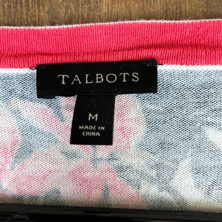 Banana Republic Talbots Womens Cardigan Sweater Multicolored Floral Button Down Cotton Blend M Size M / US 6-8 / IT 42-44 - 6 Thumbnail