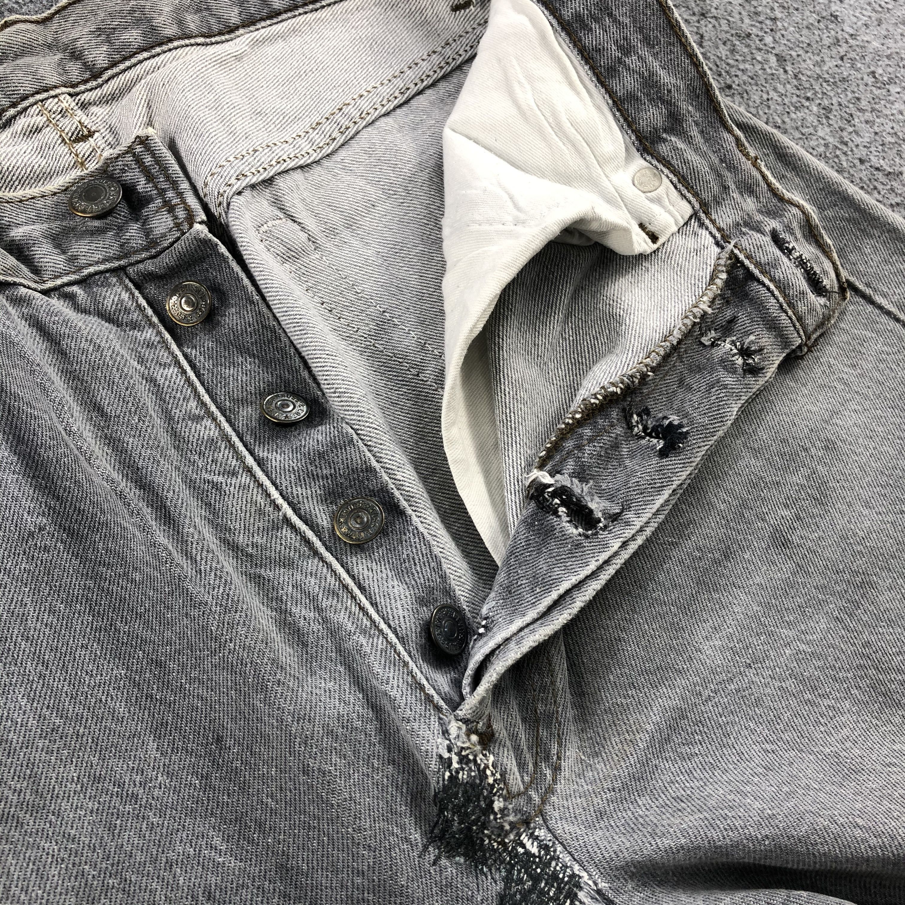 Levi's Vintage 80s Ripped Levis 501 Earth Tone Jeans-J1425 Size US 33 - 10 Thumbnail