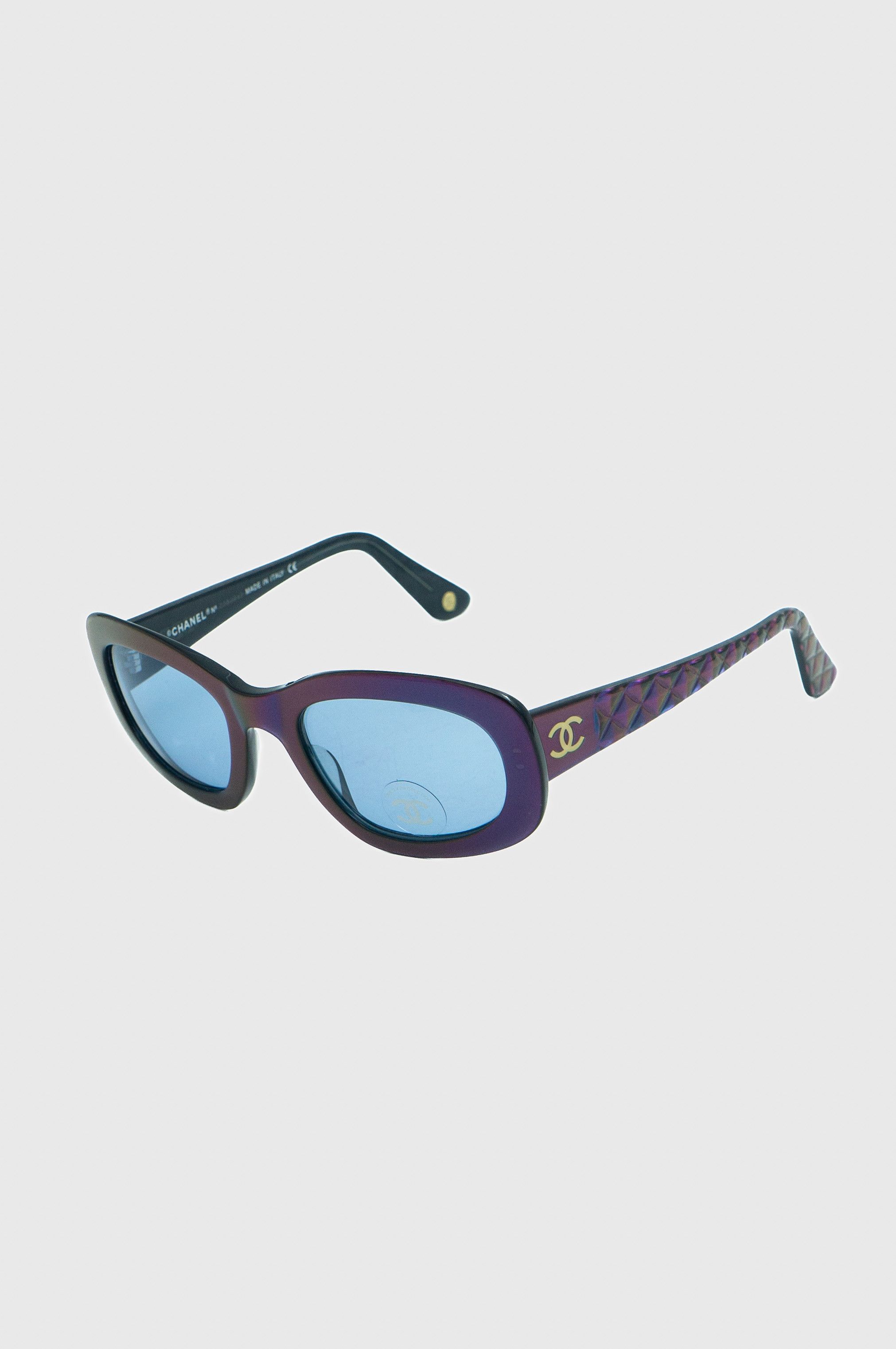 image of Chanel 5009 Cc Logo Purple Blue Sunglasses 90's 00S, Women's