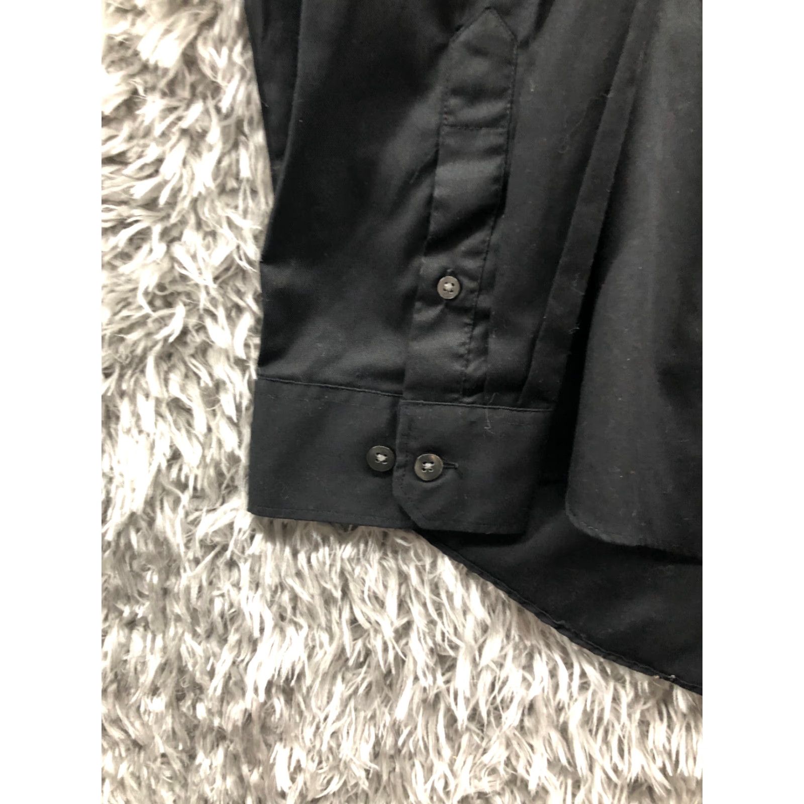 Van Heusen Van Heusen Shirt XL Mens Black Long Sleeve Spread Collar Button-Up Casual Classic Modern Size US XL / EU 56 / 4 - 2 Thumbnail