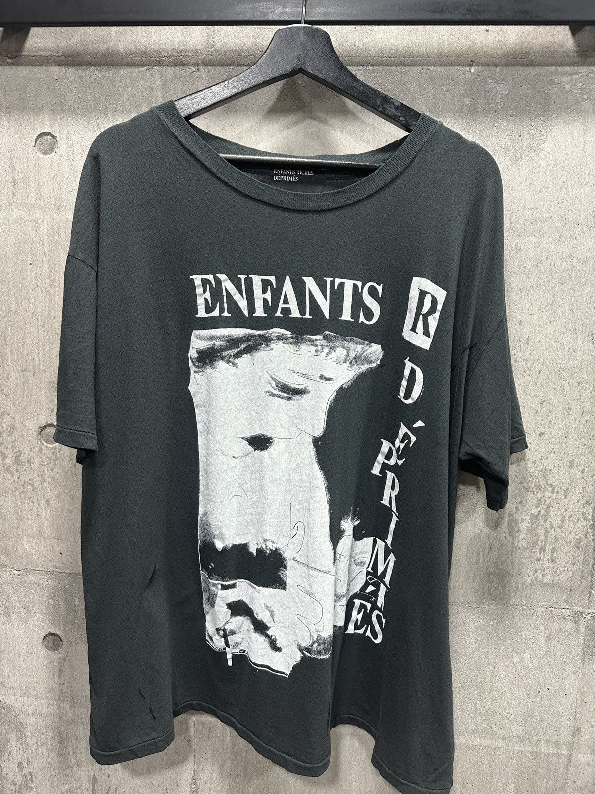 Image of Enfants Riches Deprimes Erd Poppy Kid T-Shirt in Grey (Size XL)