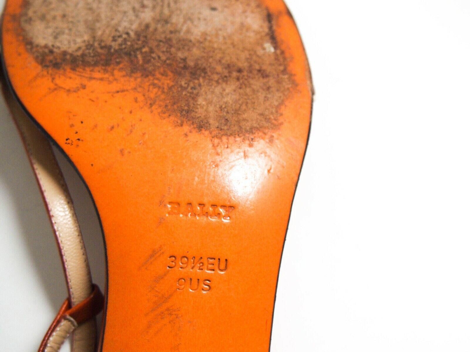 Bally Bally Mid Heel Sandals Orange Leather US 9 EU 39.5 Size US 9 / IT 39 - 8 Thumbnail