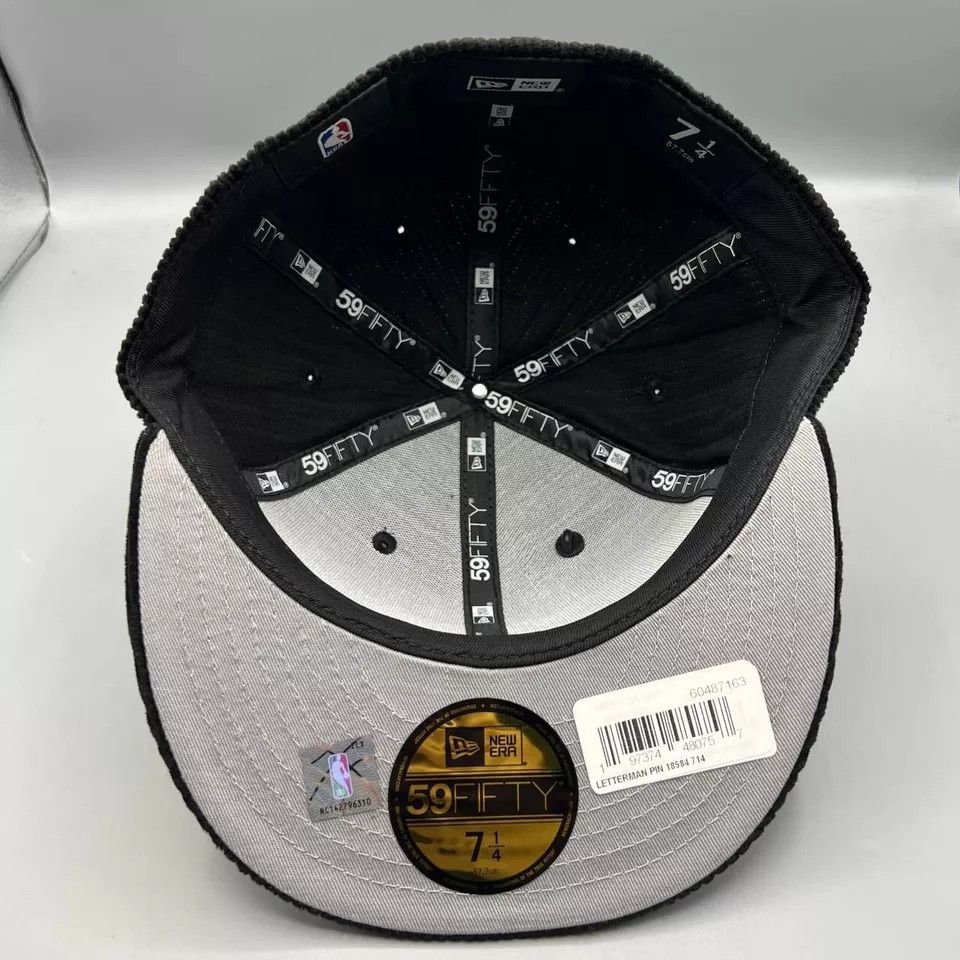 New Era Chicago Bulls Hat Men 7 1/4 Corduroy 59Fifty New Era Fitted Size ONE SIZE - 5 Thumbnail