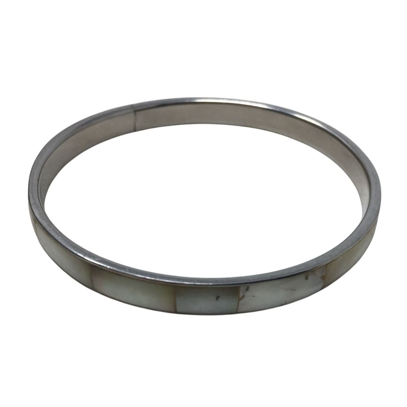 Other Women's Thick Silver Tone Bangle Bracelet (One size) Size ONE SIZE - 2 Thumbnail
