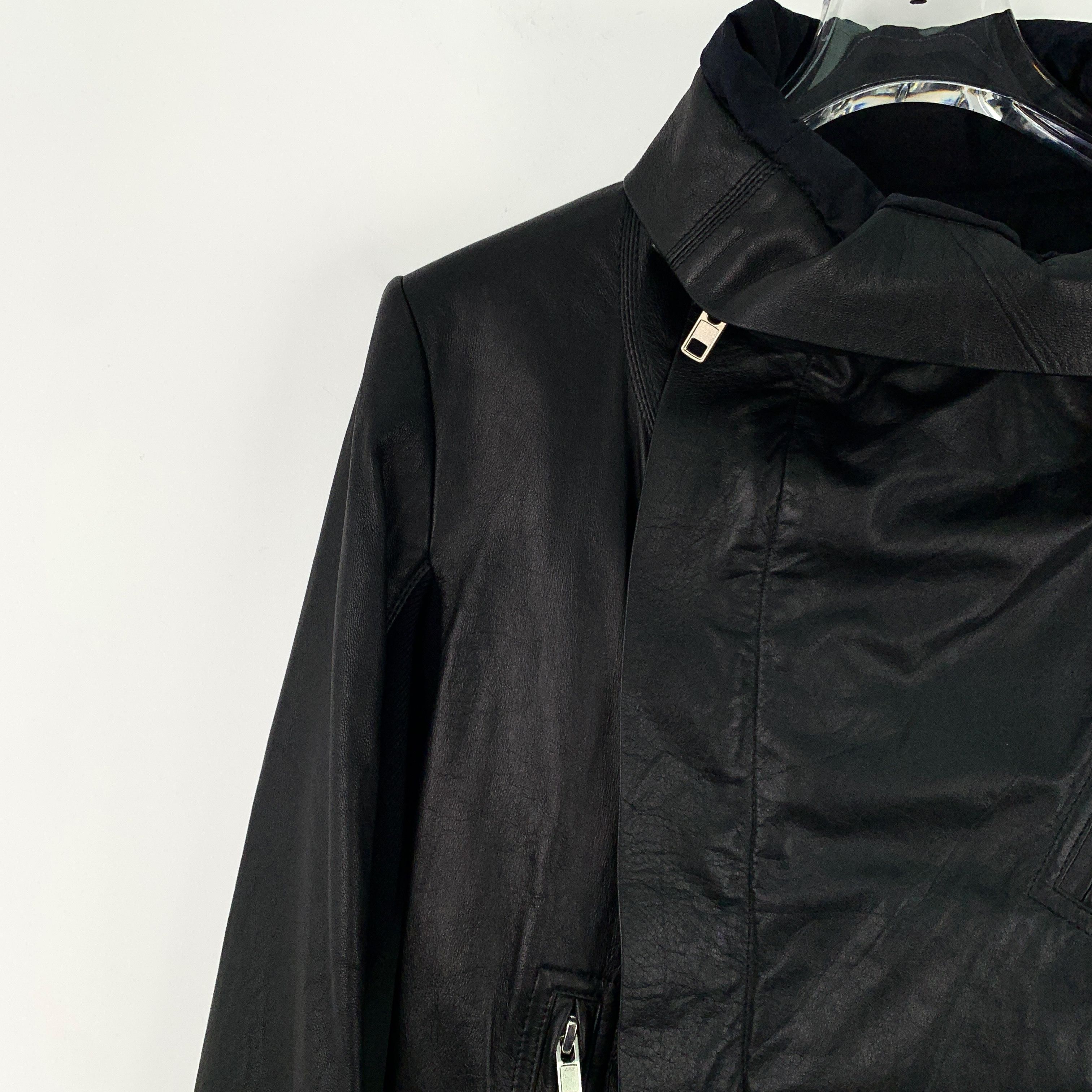 Rick Owens Rick Owens Black Multi-Zip Lambskin Leather Jacket (Size L) Size L / US 10 / IT 46 - 7 Thumbnail
