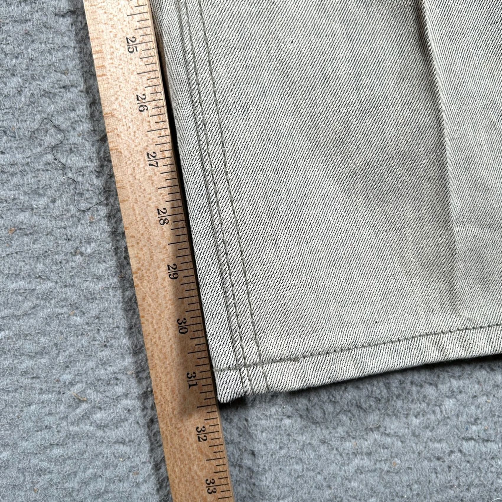 Vintage PJ Mark Denim Jeans Mens 34x32 Beige Straight Leg Regular Cotton Blend 5 Pocket Design Belt Loops Zip Closure Mid Rise Denim Regular Fit Size US 34 / EU 50 - 7 Thumbnail