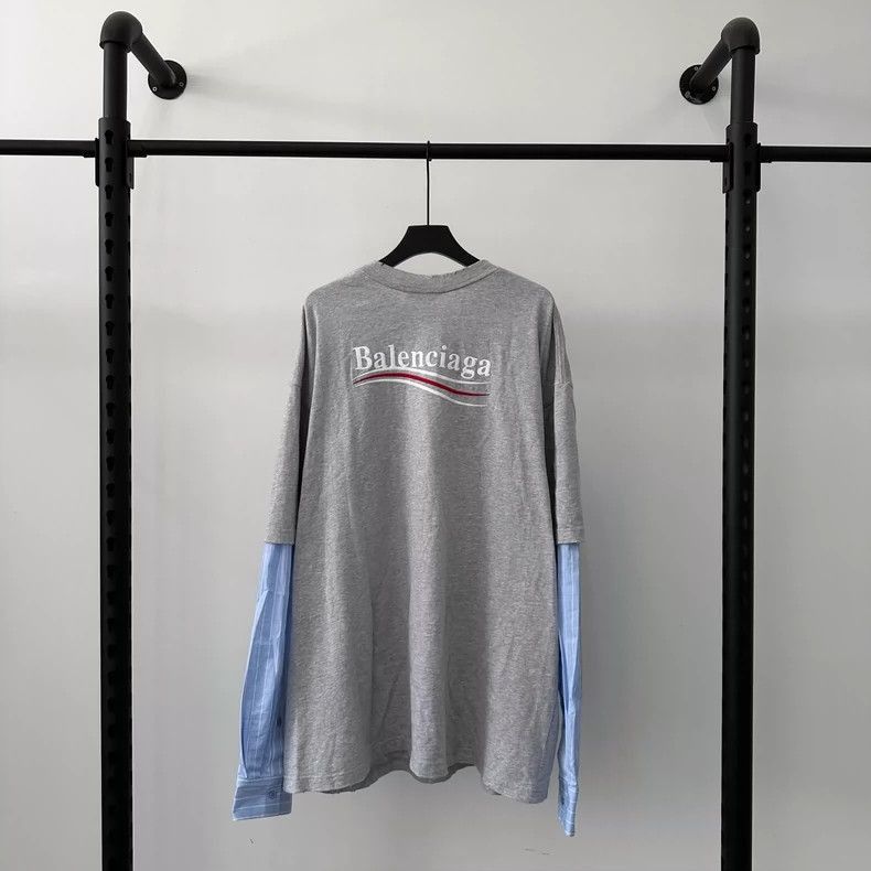 Balenciaga Balenciaga Balenciaga Logo Long Sleeve T-Shirt-2506 Size US M / EU 48-50 / 2 - 2 Thumbnail