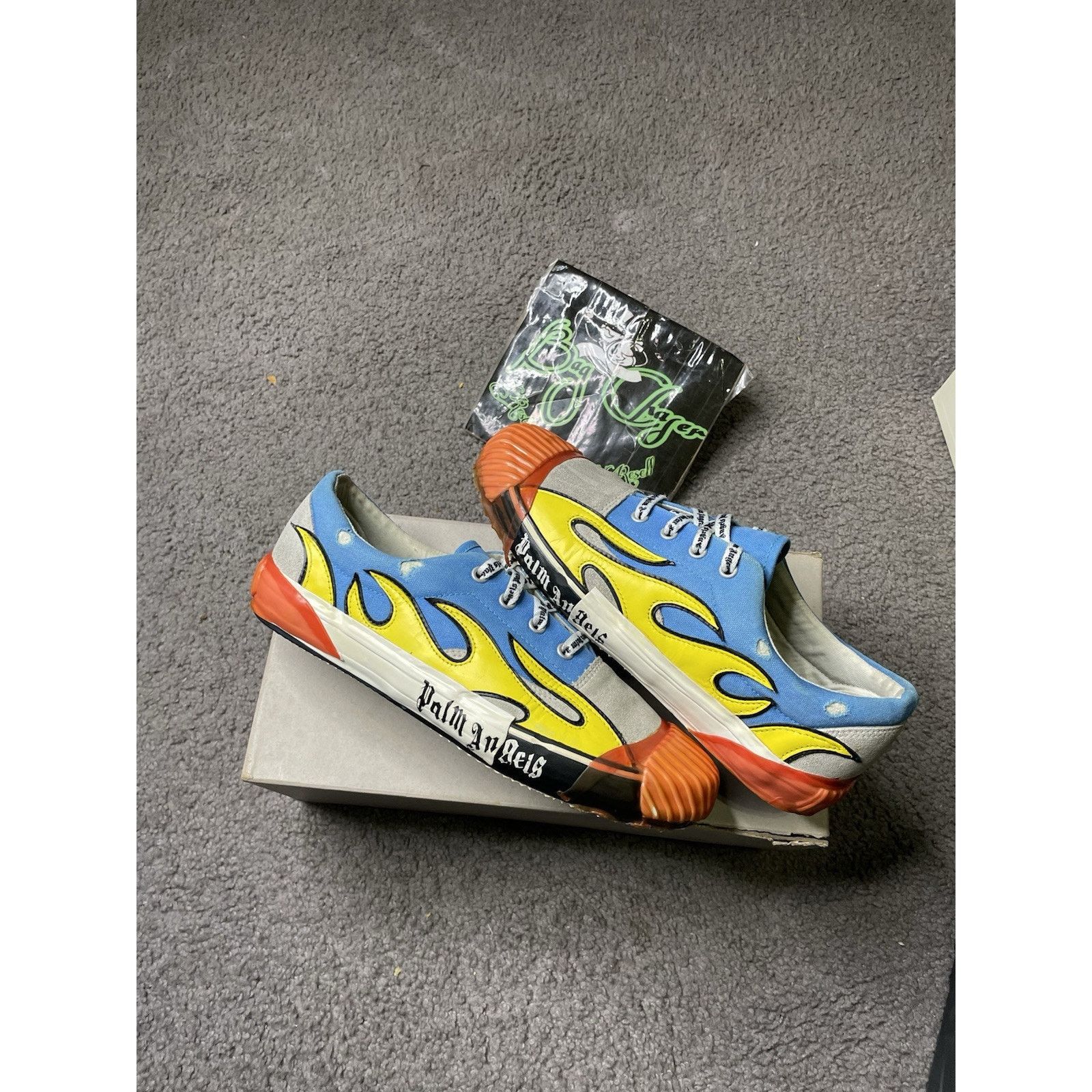 Palm Angels Size 9m/42EU-Palm Angels Flame Men's Shoes Multi Low Top Size US 9 / EU 42 - 2 Thumbnail