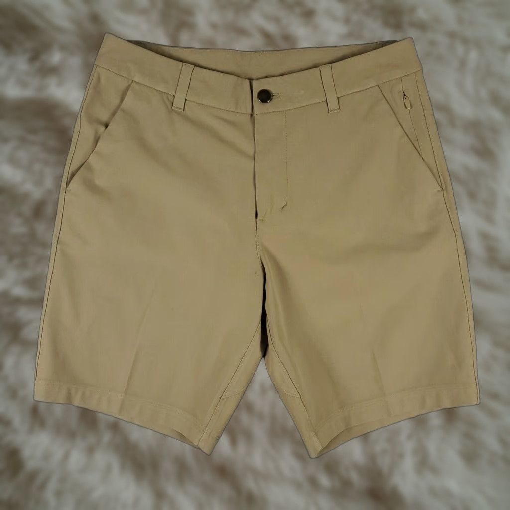 Lululemon Lululemon Shorts Mens Size 30 Beige Tech Casual Flat Front Chino Regular Front Pockets Logo 30 Beige Men Size US 30 / EU 46 - 1 Thumbnail