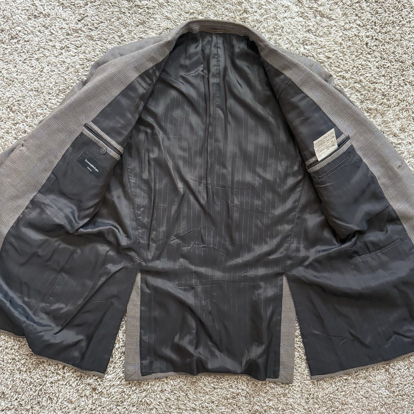 Ermenegildo Zegna Ermenegildo Zegna Wool Trofeo Brown Suit Jacket Size 52 L Size 52L - 7 Thumbnail