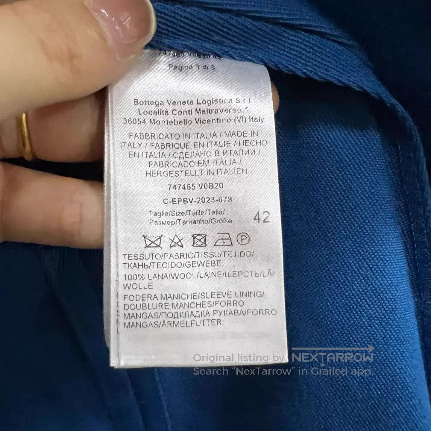 Bottega Veneta Blue Long Sleeve Button-Up Jacket. Size US XS / EU 42 / 0 - 3 Thumbnail