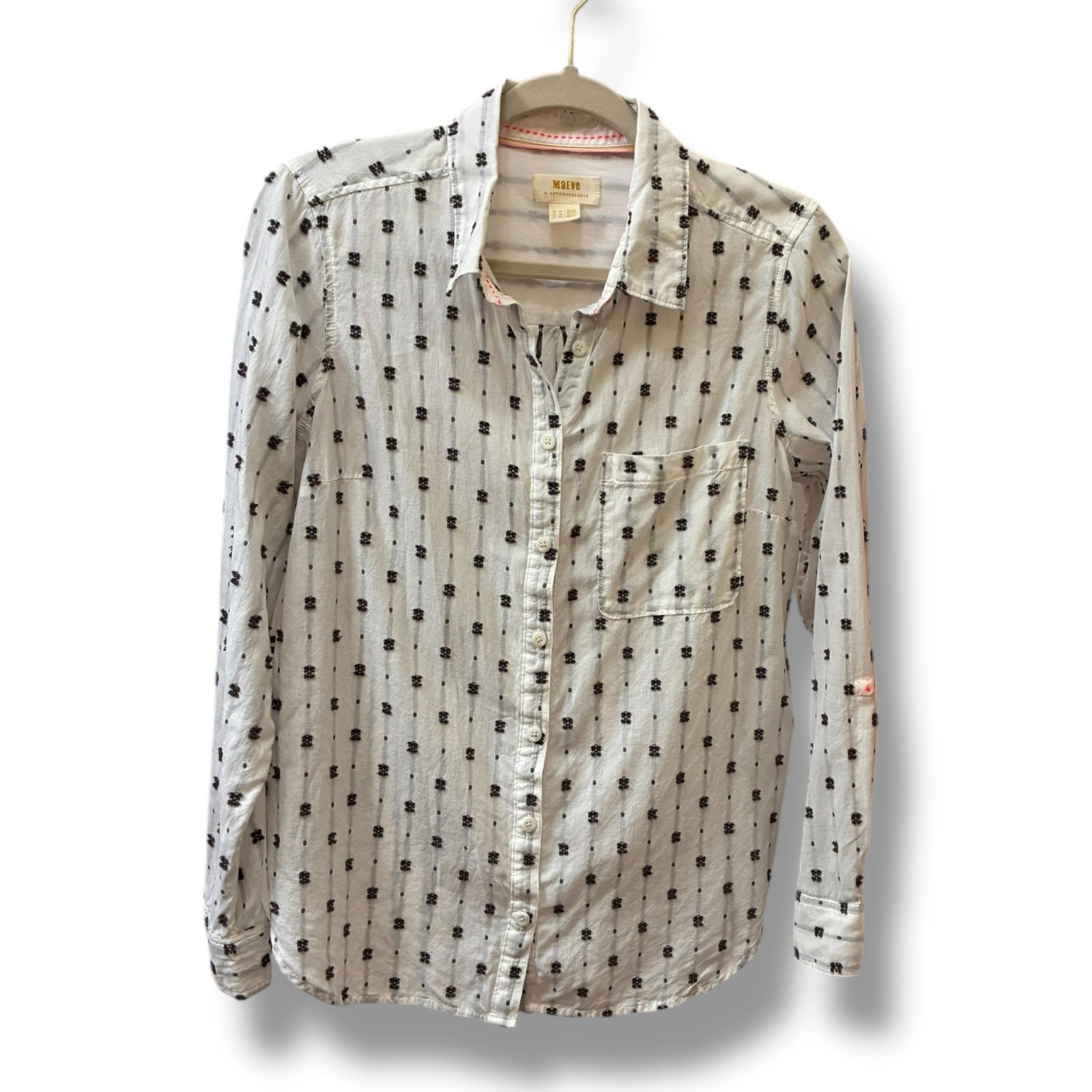 Anthropologie Anthropologie Maeve ClipDot button down shirt size 10 Size L / US 10 / IT 46 - 5 Thumbnail