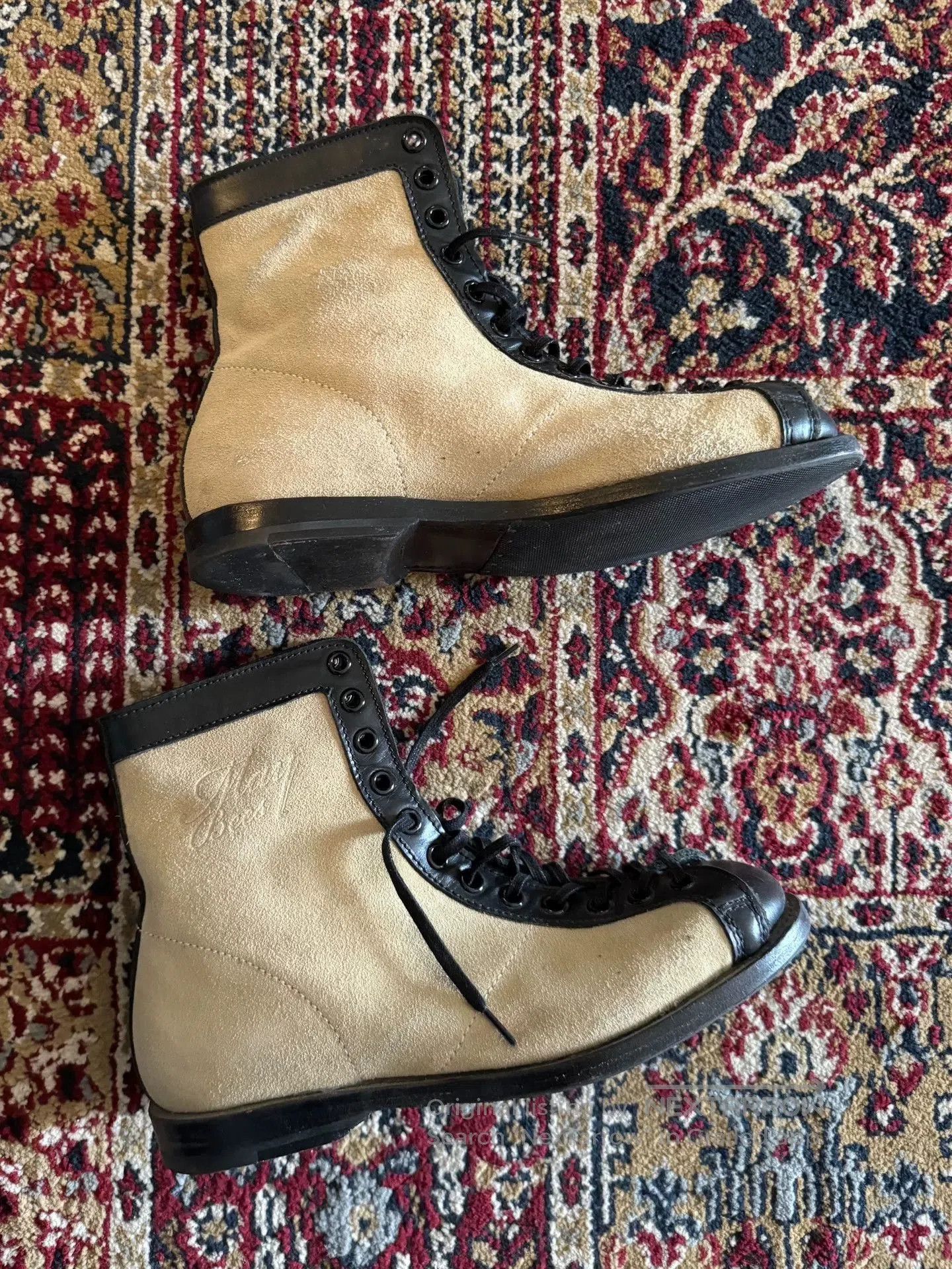 Vintage Goodyear Suede Retro Motorcycle Boots. Size US 6 / IT 36 - 4 Thumbnail