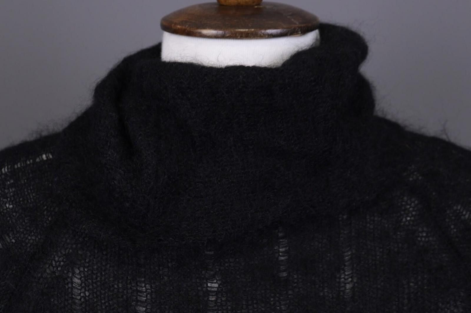 BILLTORNADE Bill Tornade Black Mesh Turtle Neck Knit Sweater Size S Size S / US 4 / IT 40 - 6 Thumbnail
