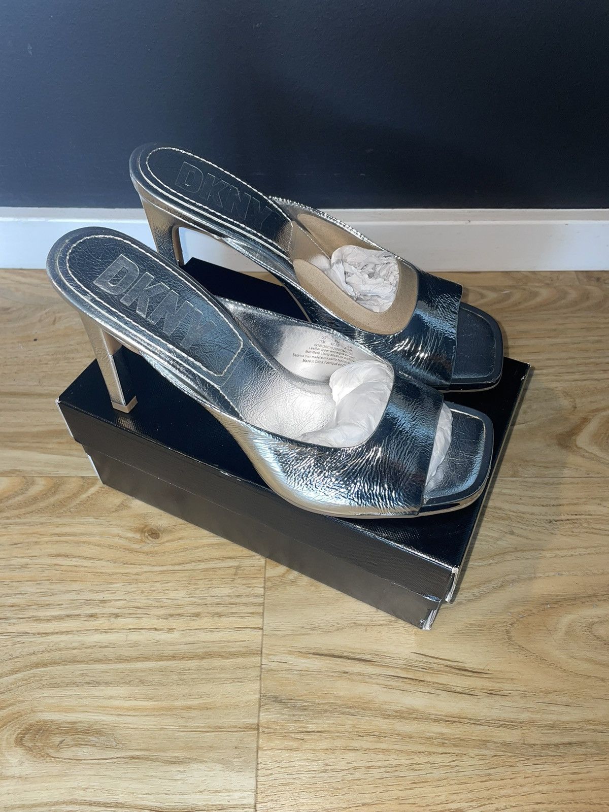 DKNY DKNY Silver Mules/High Sandal Size US 11 / IT 41 - 1 Thumbnail