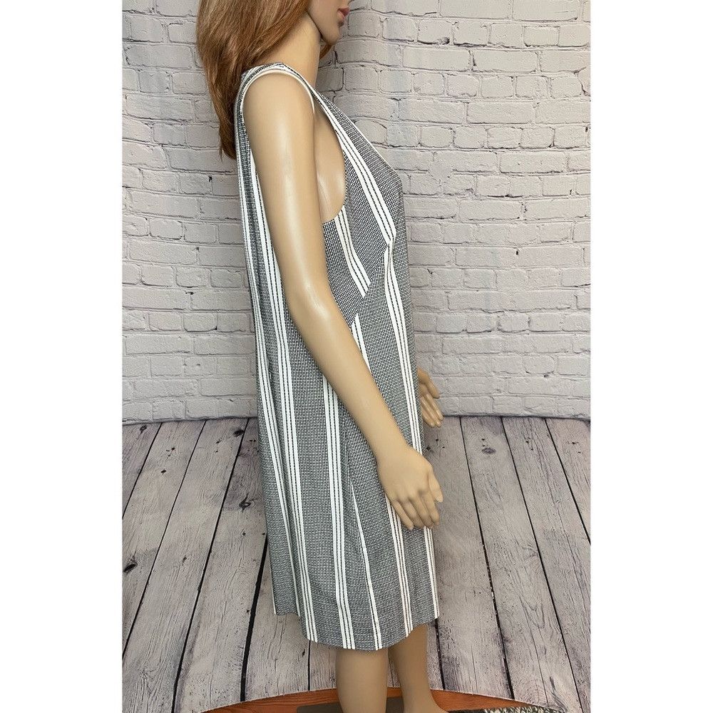 Ann Taylor NWT New $129 Ann Taylor Black White Sleeveless Cotton Dress Size XL / US 12-14 / IT 48-50 - 4 Thumbnail