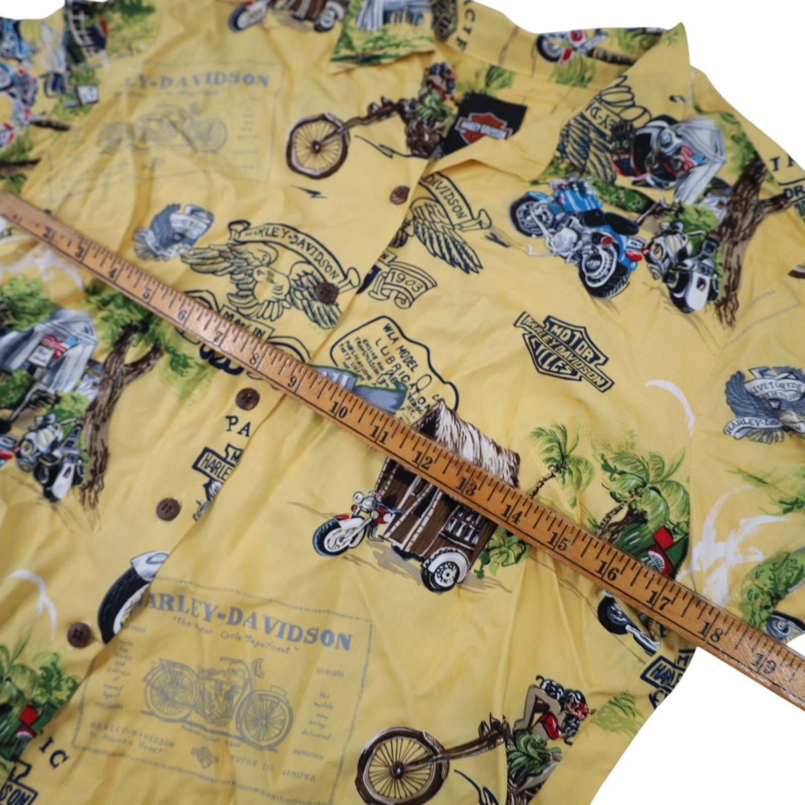 Harley Davidson × Vintage Vintage Harley Davidson Silk Hawaiian Shirt Size L / US 10 / IT 46 - 5 Thumbnail