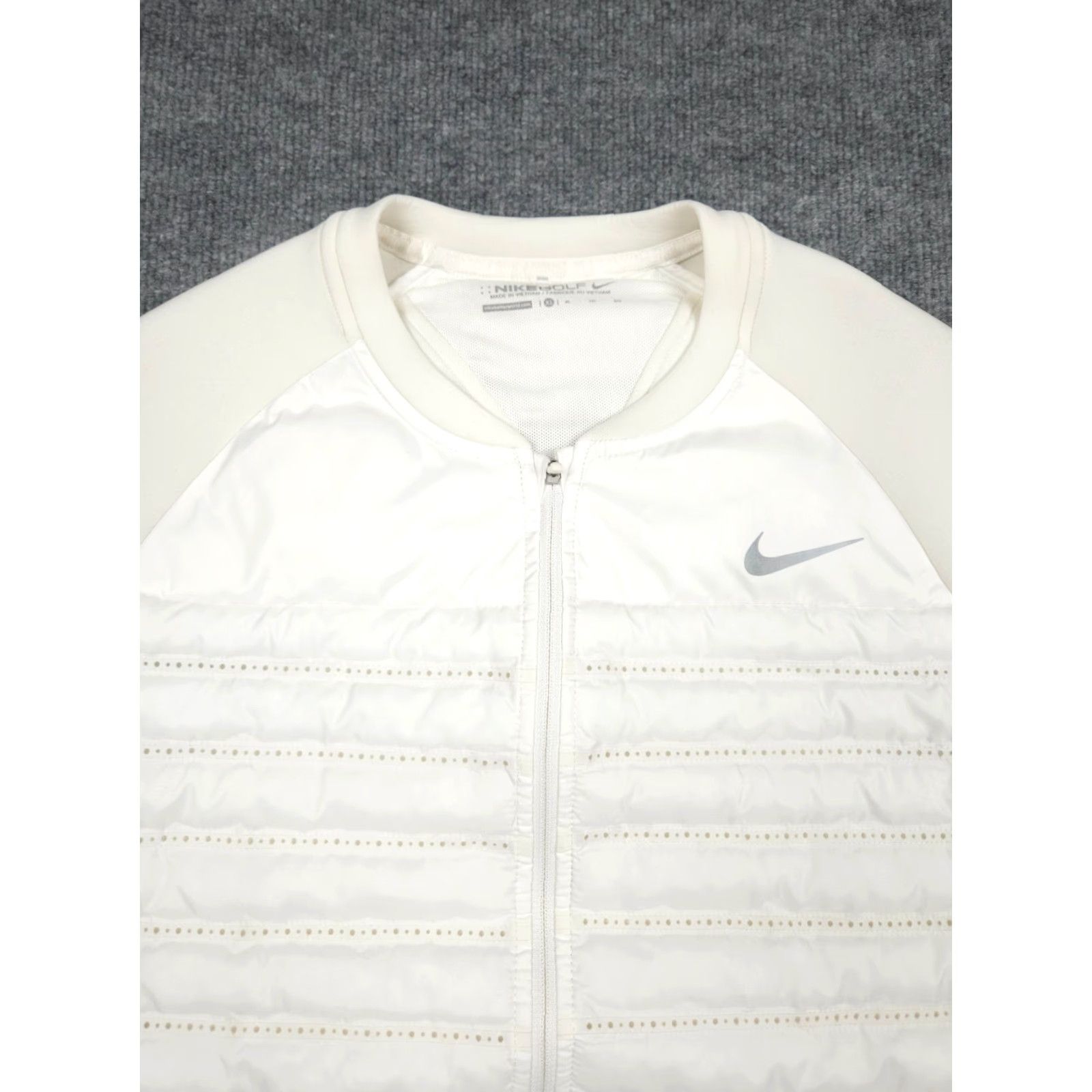 Nike Nike Golf Aeroloft Performance Jacket Women XL White Ivory Full Zip Puff Windbreaker Insulated Activewear Golf Womens Size XL / US 12-14 / IT 48-50 - 2 Thumbnail